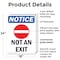Signmission Not An Exit, 18 in W x Rectangle, Plastic OS-2PACK-NS-P-1824-V-15166 - alternate 5